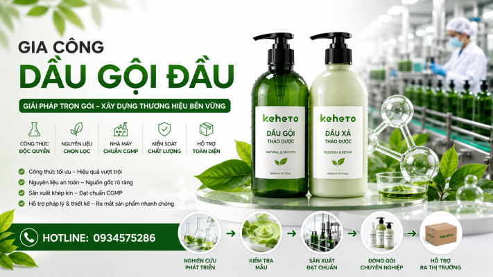 Gia công dầu dưỡng tại Keheto