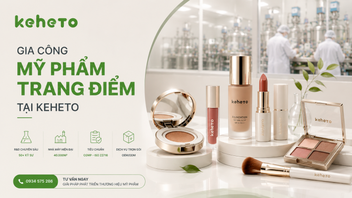 Gia công mỹ phẩm trang điểm tại Keheto
